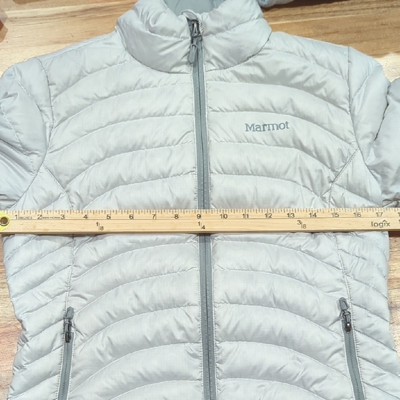 Marmot Women's Silver Puffer Jacket XS 600 Fill Duck Down - Picture 10 of 10